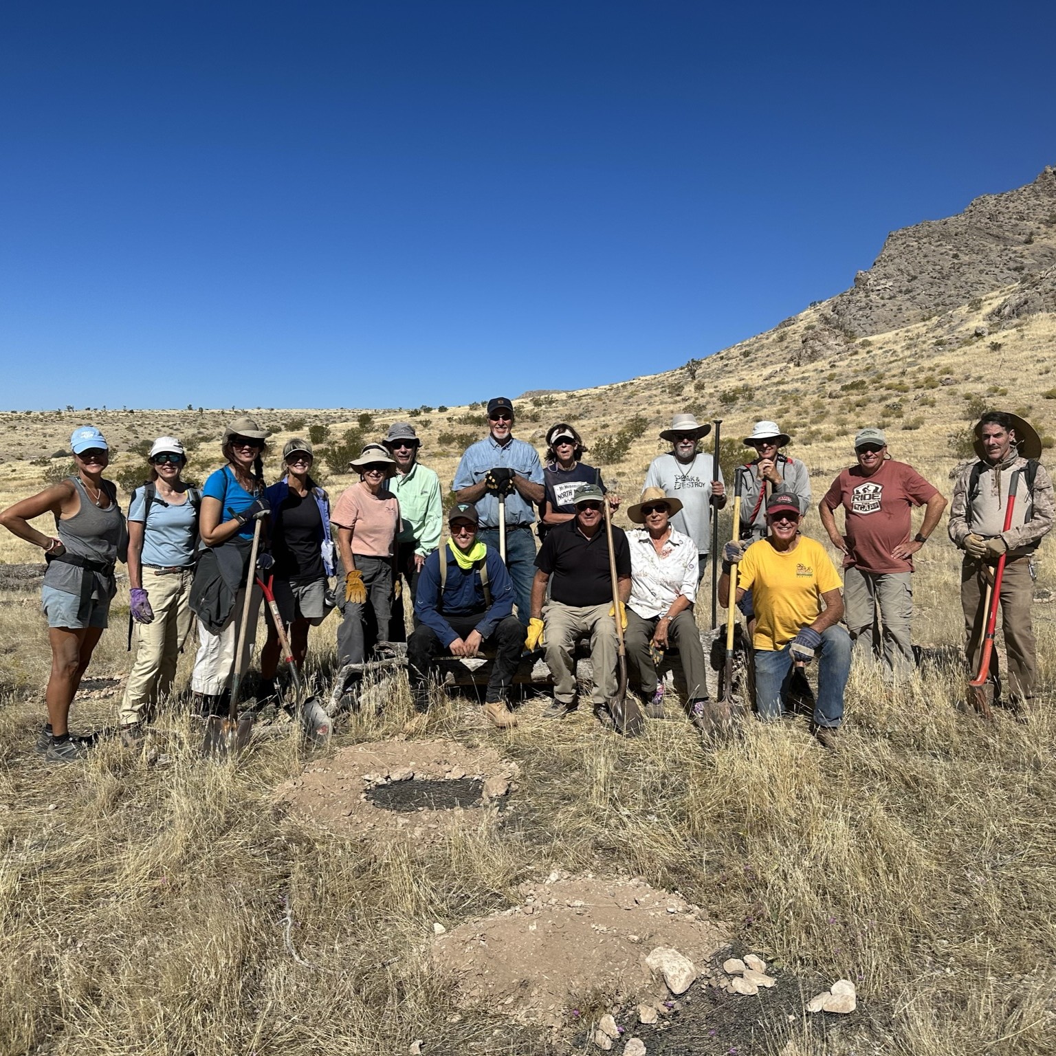 Group of volunteers in the Mojave desert